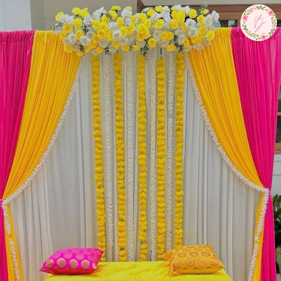 Pink & Yellow Floral Fusion Backdrop