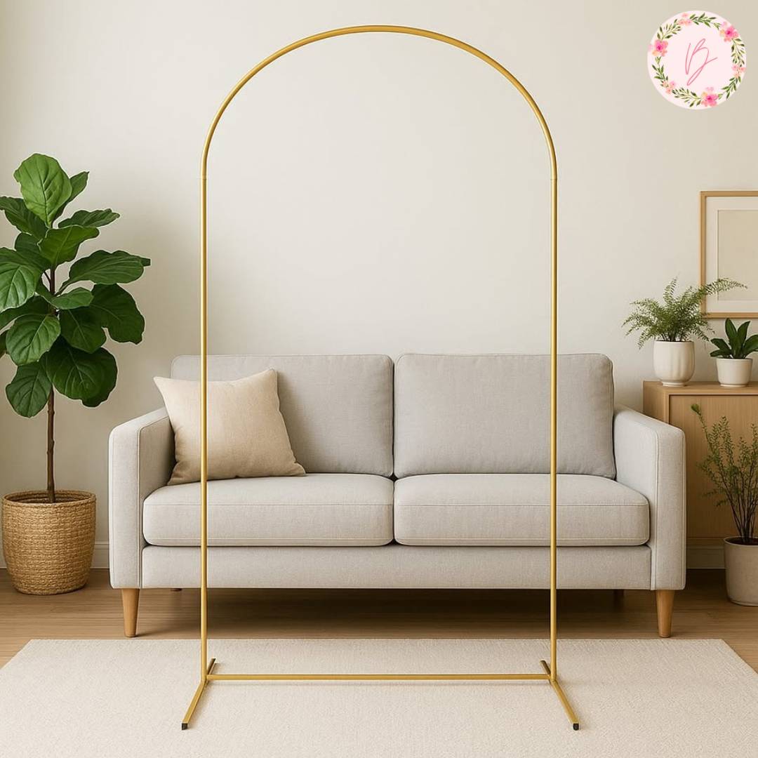 Gold Metal Arch Rental (4ft Width x 7.2ft Height)