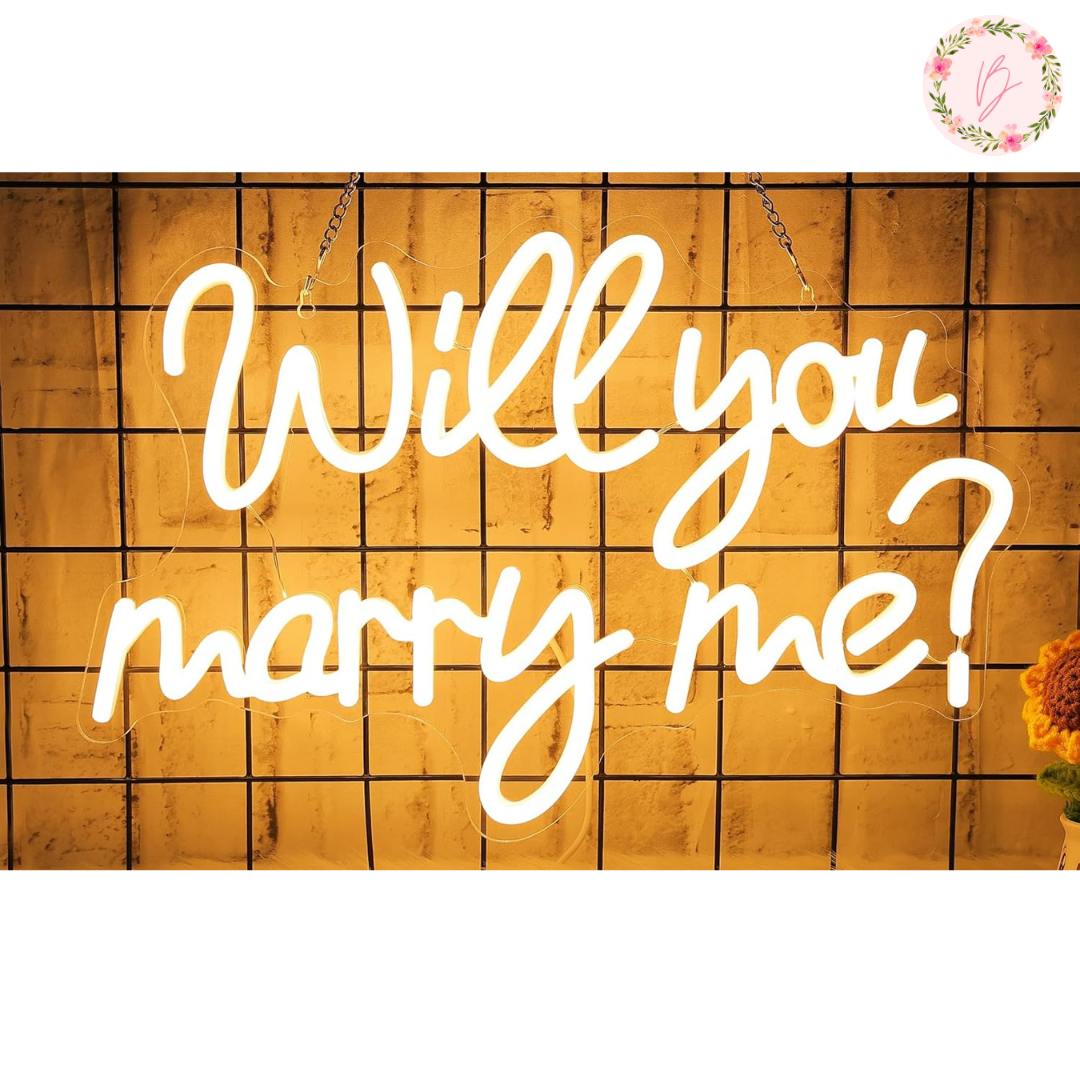 “Will You Marry Me?” Neon Sign Rental