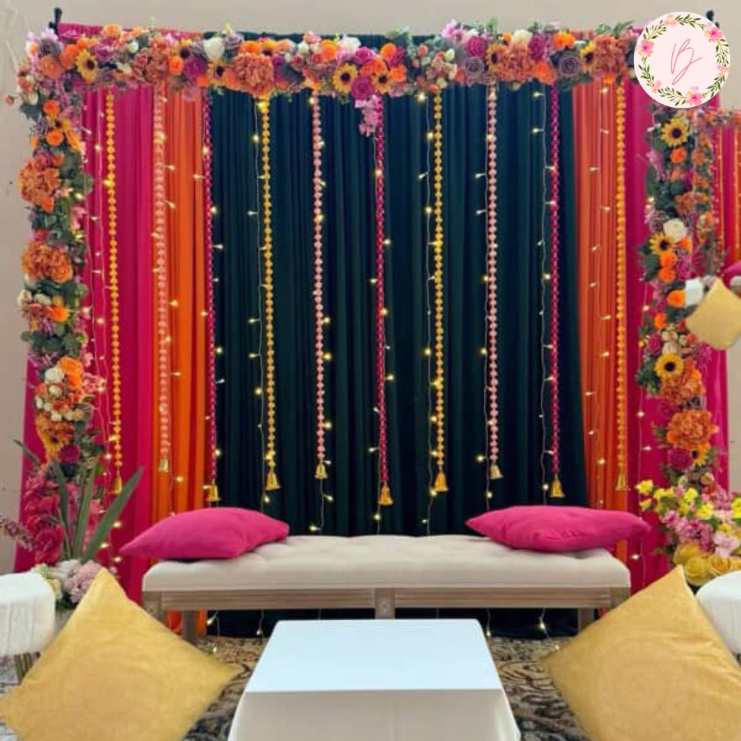 Vibrant Mehndi Celebration Setup