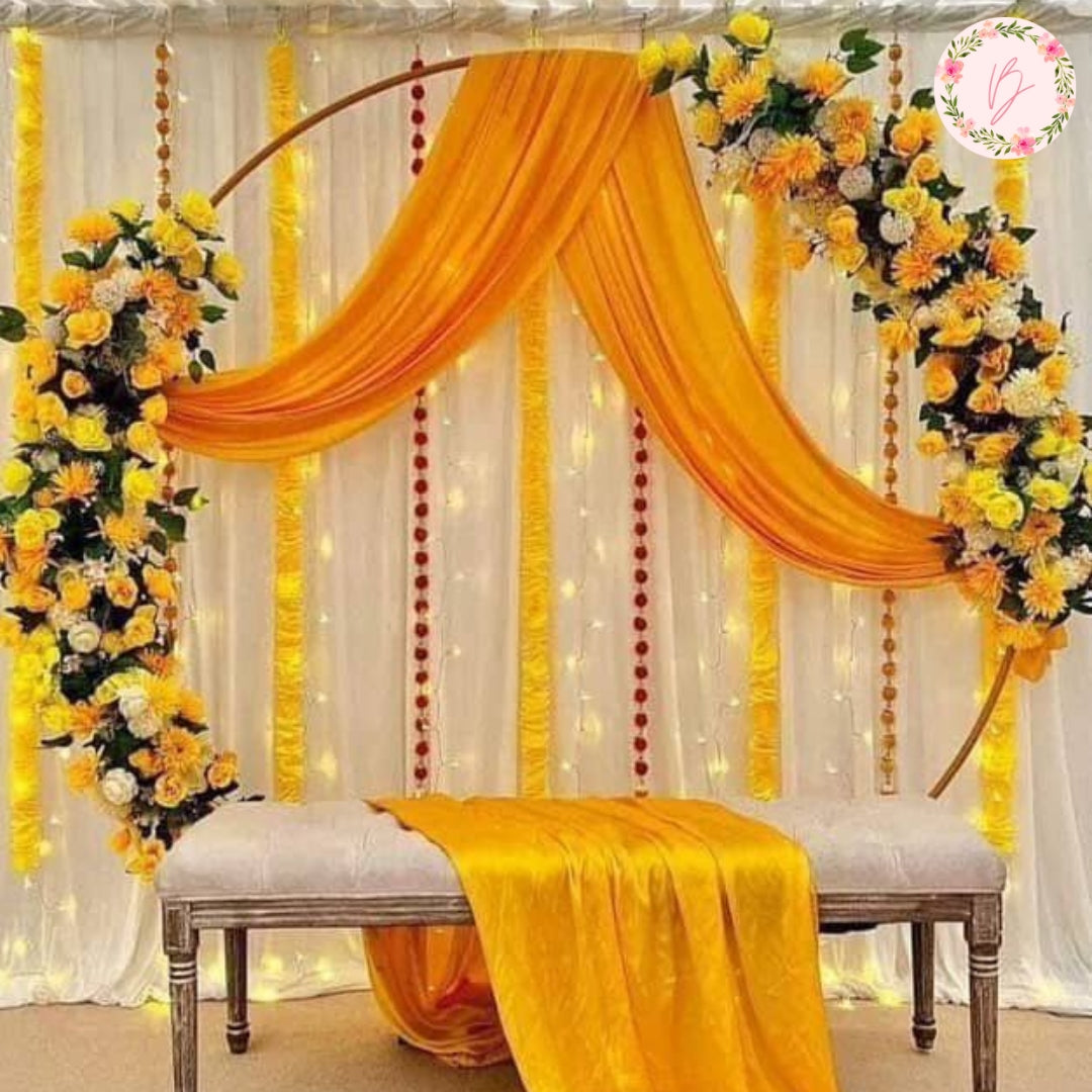 Golden Floral Ring Backdrop
