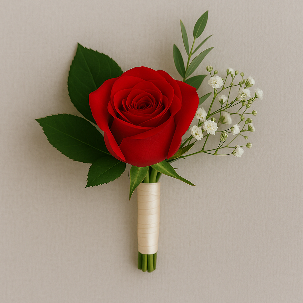 Fresh Rose Boutonnière