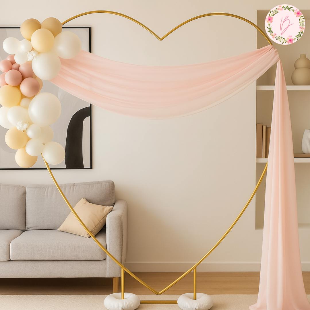 Golden Heart Arch Rental (6.6 Width x 7ft Height)