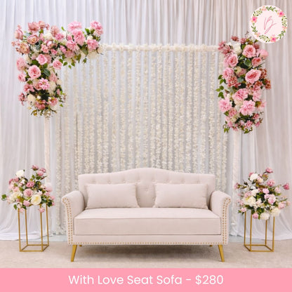 Blush Harmony Arch Setup