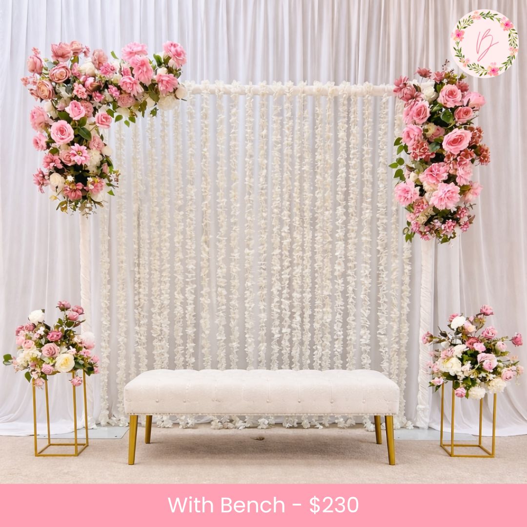 Blush Harmony Arch Setup