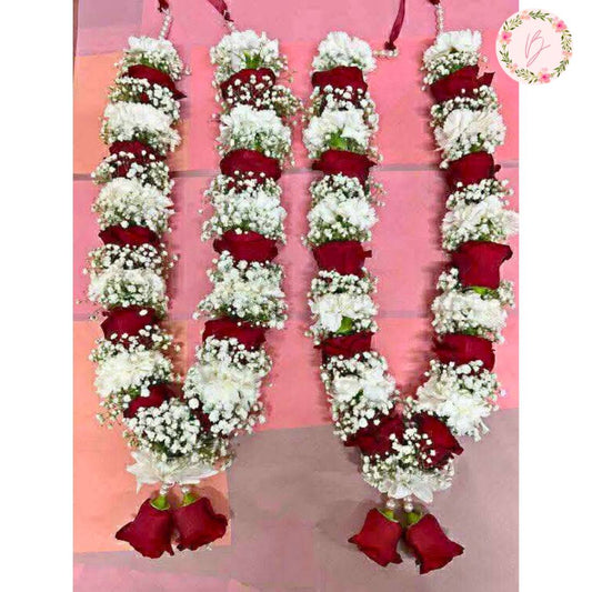 Crimson Aura Wedding Garlands