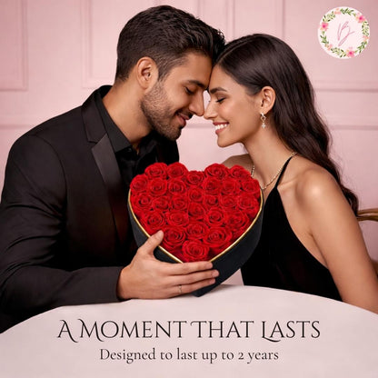 Forever Heart - Preserved Rose Box