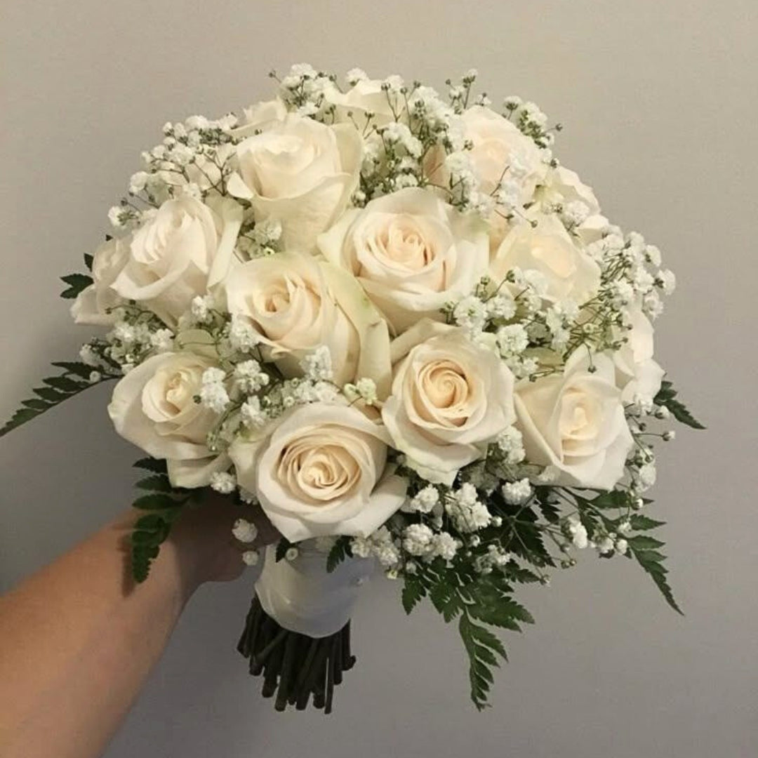 Snow Kissed Rose Bouquet