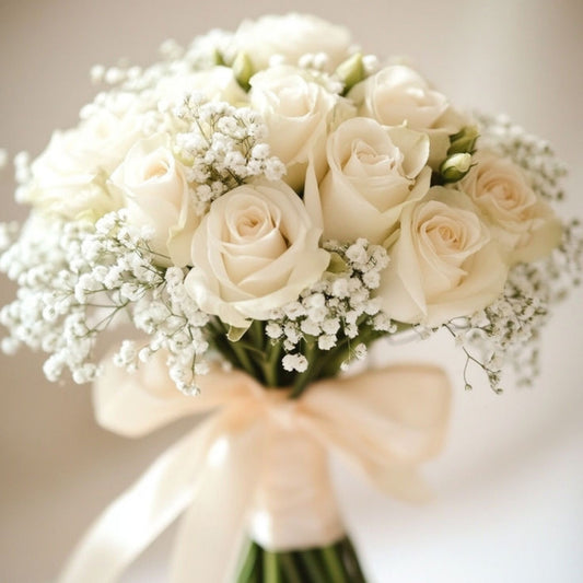 Snow Kissed Rose Bouquet