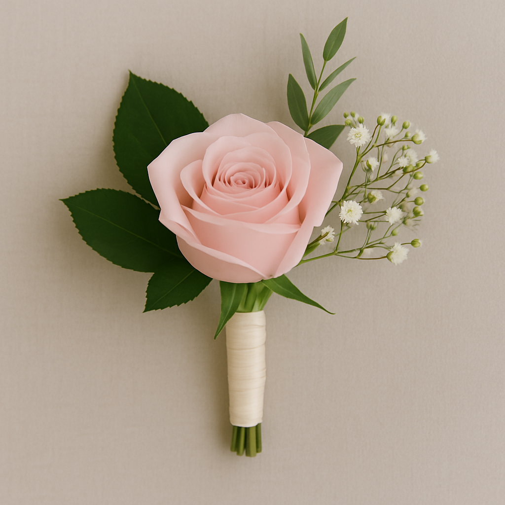 Fresh Rose Boutonnière