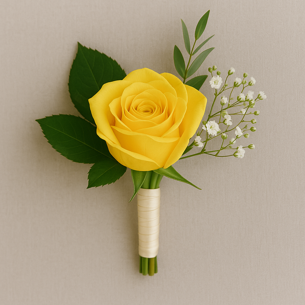Fresh Rose Boutonnière