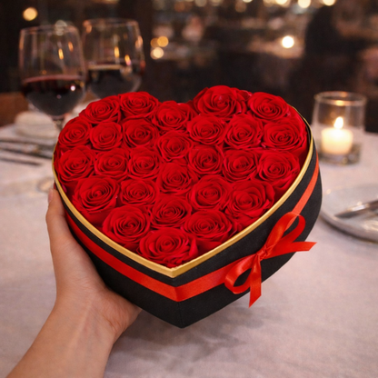 Forever Heart - Preserved Rose Box