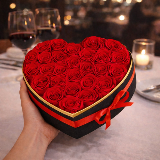 Forever Heart - Preserved Rose Box