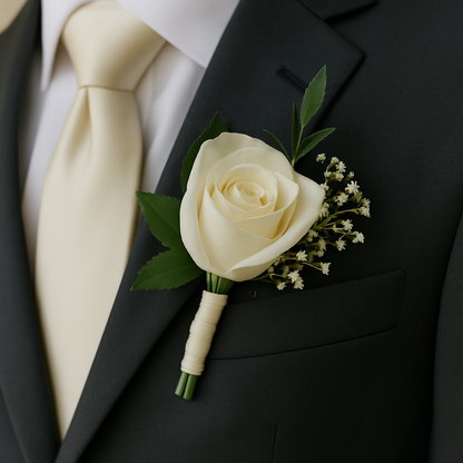 Fresh Rose Boutonnière