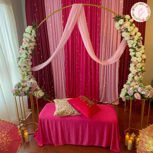 Princess Pink Mehendi Setup
