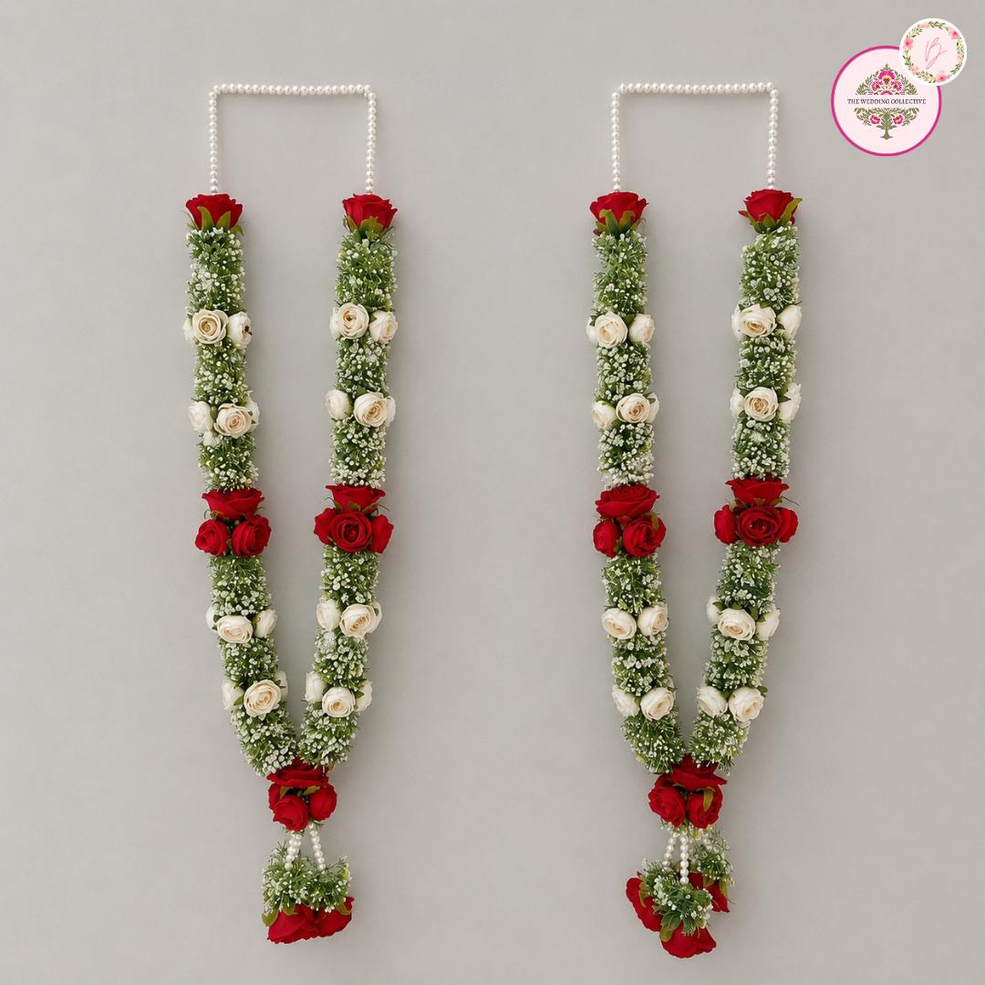 Royal Bloom Artificial Wedding Varmalas Set