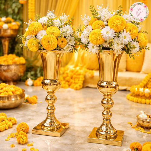 Golden Metallic Vases