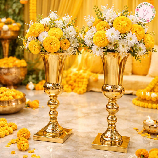 Golden Metallic Vases